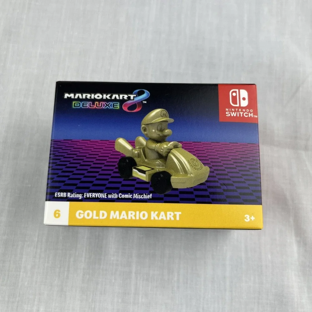 McDonald's Mario Kart 8 Deluxe #6 Gold Mario Happy Meal Toy Nintendo Collectible